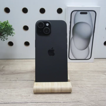 Apple iPhone 15 128GB Black használt megkímélt – 100% akku – 6 hónap garancia