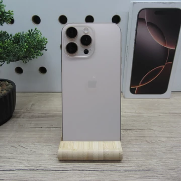 Apple iPhone 16 Pro Max 256GB Desert Titanium – használt, karcmentes – 95% akku (344 ciklus) – 6 hónap garancia