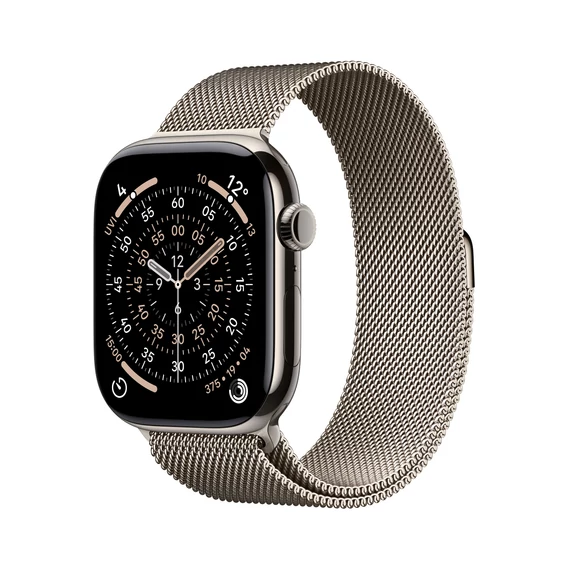 Apple Watch S11 Cellular 42mm Natural Titanium Case with Natural Milanese Loop