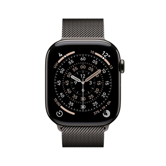 Apple Watch S11 Cellular 42mm Slate Titanium Case with Slate Milanese Loop