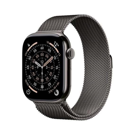 Apple Watch S11 Cellular 46mm Slate Titanium Case with Slate Milanese Loop - S/M