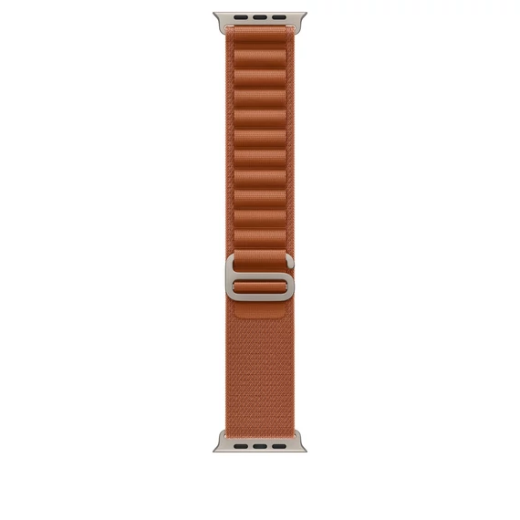 Apple Watch 49mm Loop:  Terra Cotta Alpine Loop - Small - Natural Titanium Finish