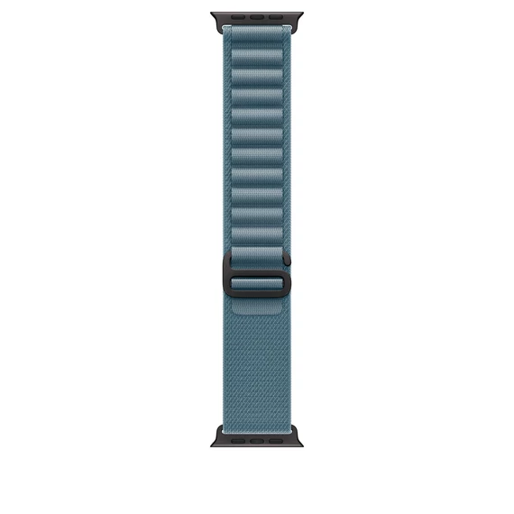 Apple Watch 49mm Loop:  Light Blue Alpine Loop - Large - Black Titanium Finish