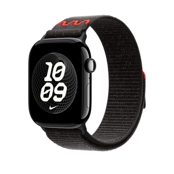 Apple Watch 46mm Loop:  Midnight Black Nike Sport Loop