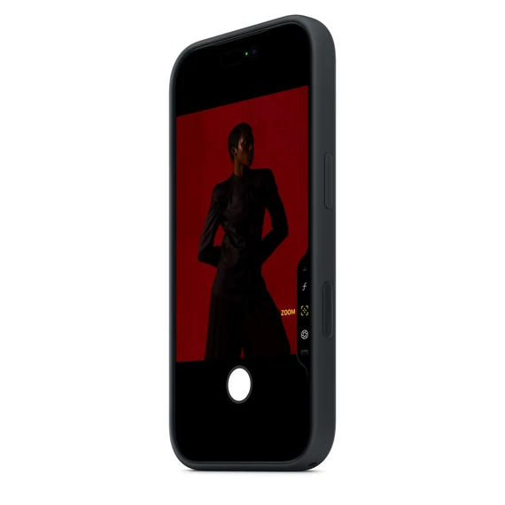 MagSafe-rögzítésű iPhone 17 Pro-szilikontok – éjfekete