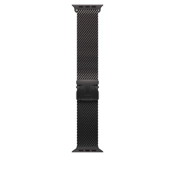 Apple Watch 49mm Loop:  Black Titanium Milanese Loop - Medium
