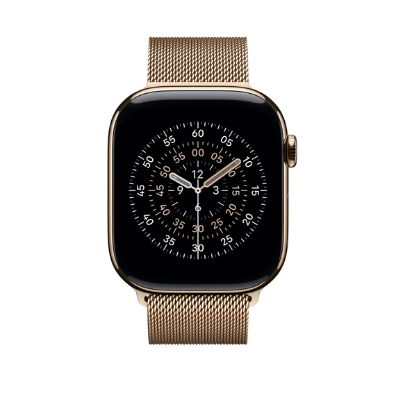 Apple Watch 46mm Loop:  Gold Milanese Loop - S/M