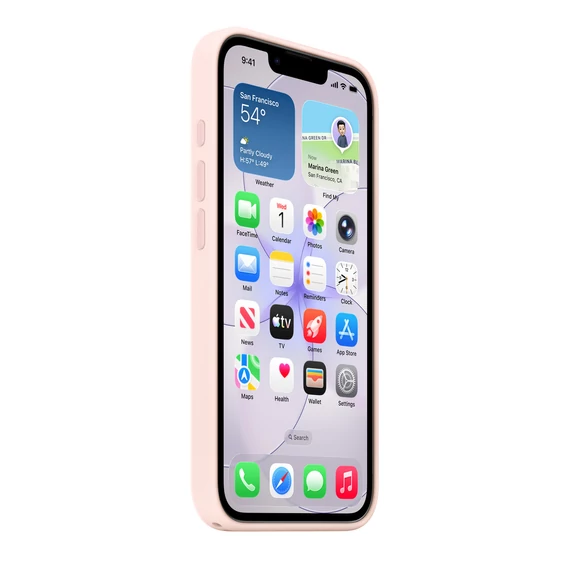 MagSafe-rögzítésű iPhone 17e-szilikontok – halvány rózsaszín