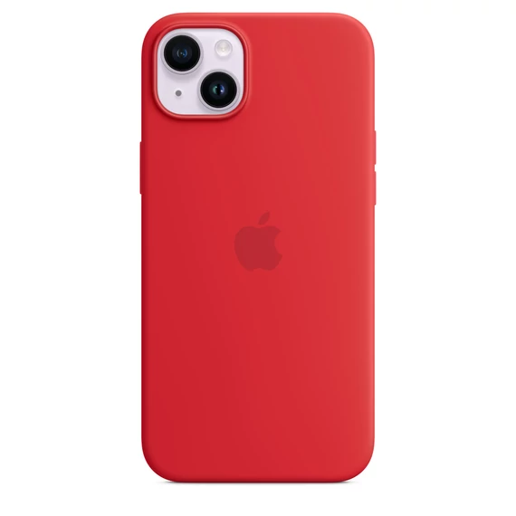 iPhone 14 Plus MagSafe–rögzítésű szilikontok – (PRODUCT)RED