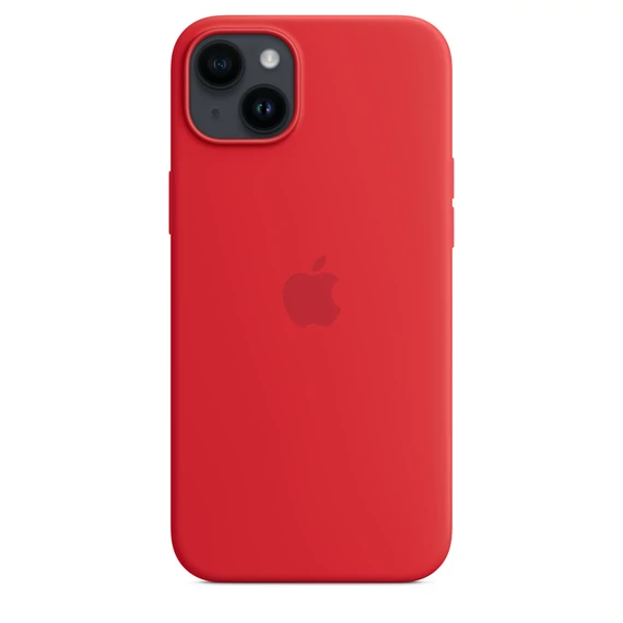 iPhone 14 Plus MagSafe–rögzítésű szilikontok – (PRODUCT)RED