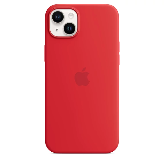 iPhone 14 Plus MagSafe–rögzítésű szilikontok – (PRODUCT)RED