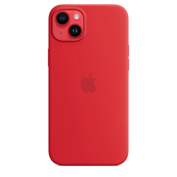 iPhone 14 Plus MagSafe–rögzítésű szilikontok – (PRODUCT)RED