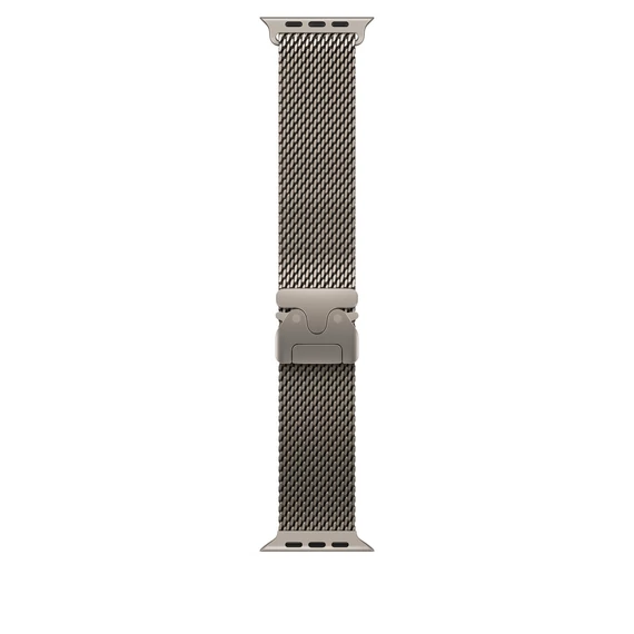 Apple Watch 49mm Milanese Loop:  Natural Titanium Milanese Loop - Small