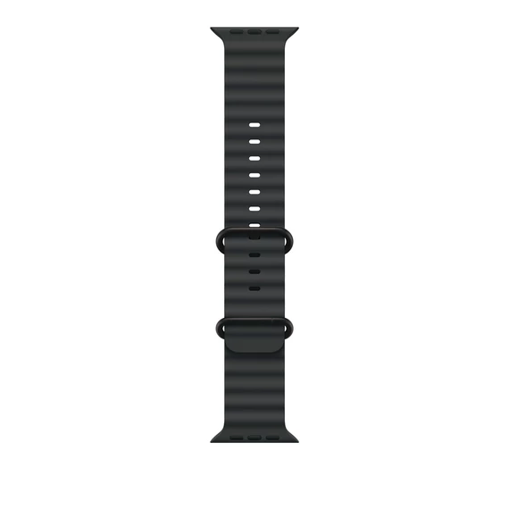 Apple Watch 49mm Band:  Black Ocean Band - Black Titanium Finish