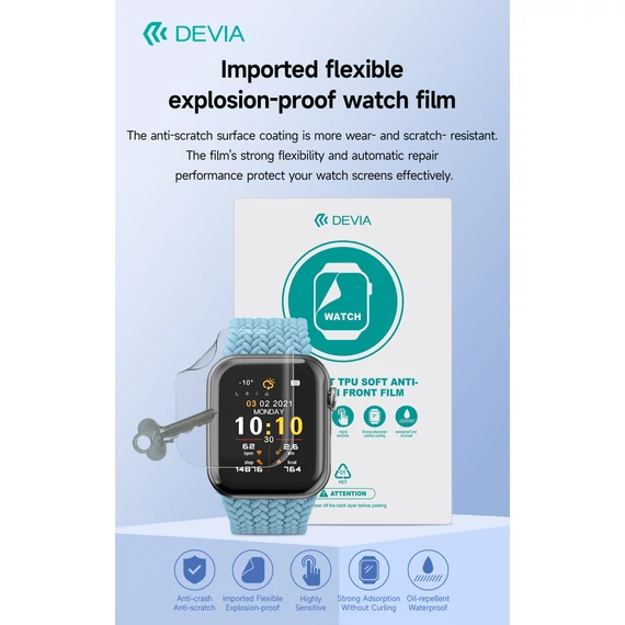 Devia Watch Hydrogél Fólia Láthatatlan pajzs az órádnak – Karcolások nélkül, minden mozdulatnál.