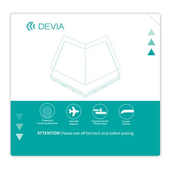Devia FOLD Hydrogél Fólia - Speciális védelem az összehajtható kijelzők minden ívére.