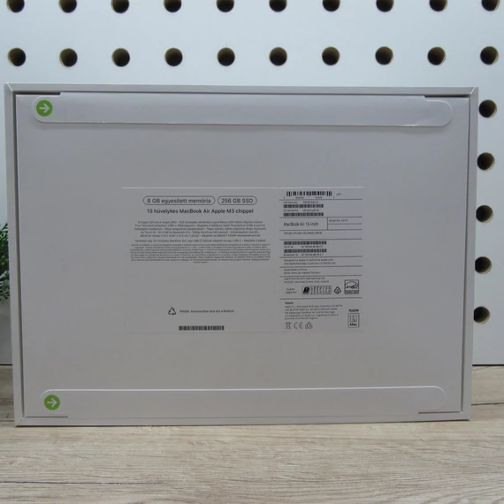 Apple MacBook Air 13 M3 (2024) 8GB/256GB SSD újszerű 100% akku 0 ciklus