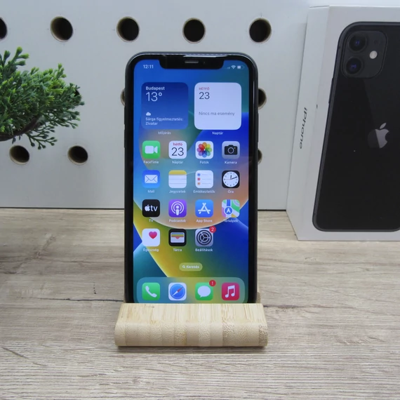 Apple iPhone 11 64GB Black – használt – 100% akku – 6 hónap garancia
