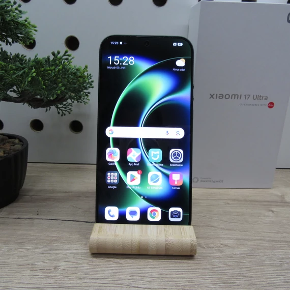 Xiaomi 17 Ultra 512GB Starlit Green – Karcmentes állapot – 16GB RAM – 2029.03.05 ig Media Markt garanciával!