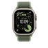 Apple Watch 49mm Loop:  Green/Neon Trail Loop - S/M - Natural Titanium Finish
