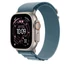 Apple Watch 49mm Loop:  Light Blue Alpine Loop - Medium - Natural Titanium Finish