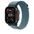 Apple Watch 49mm Loop:  Light Blue Alpine Loop - Large - Black Titanium Finish