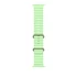 Apple Watch 49mm Band:  Neon Green Ocean Band Extension - Natural Titanium Finish