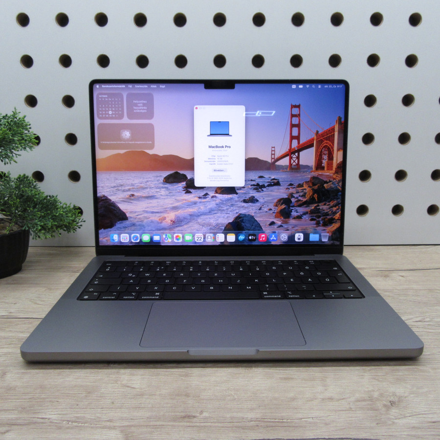 MacBook Pro 14 M2 Pro (2023) 16GB/500GB – szép, 93%-os akku, 118 ciklus, újszerű (A+)