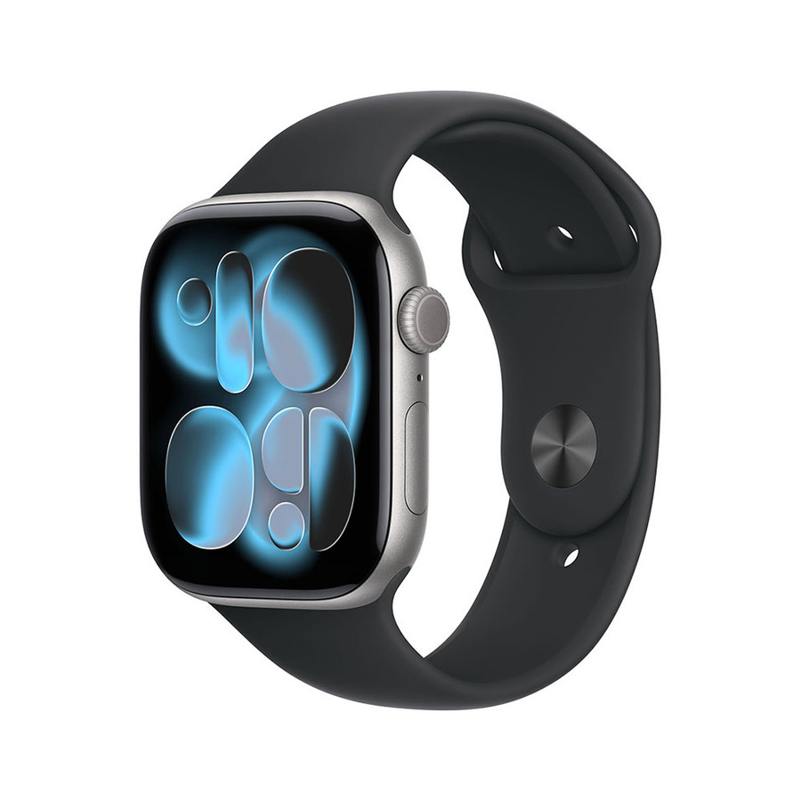 Apple Watch Series 11 42mm GPS – asztroszürke alumínium tok, fekete sportszíj (M/L)