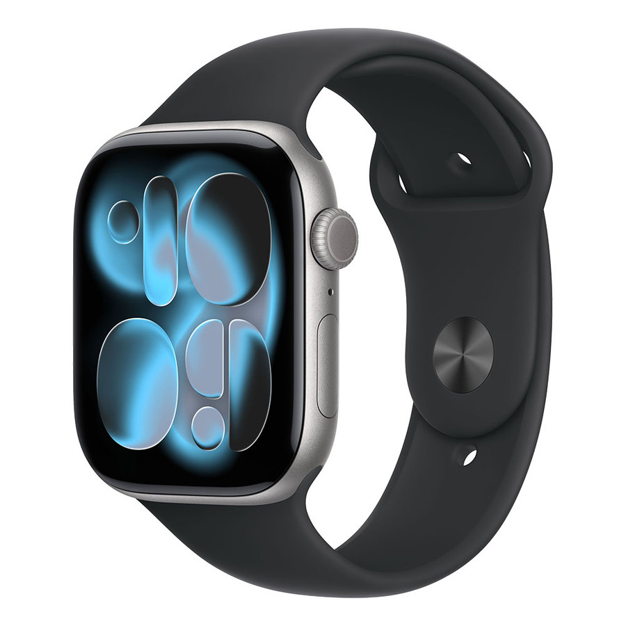 Apple Watch Series 11 46mm GPS + Cellular – asztroszürke alumínium tok, fekete sportszíj (M/L)
