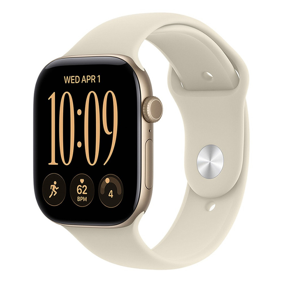 Apple Watch S12 GPS 42mm Light Gold Aluminium Case with Sand Sport Band - S/M (Új)
