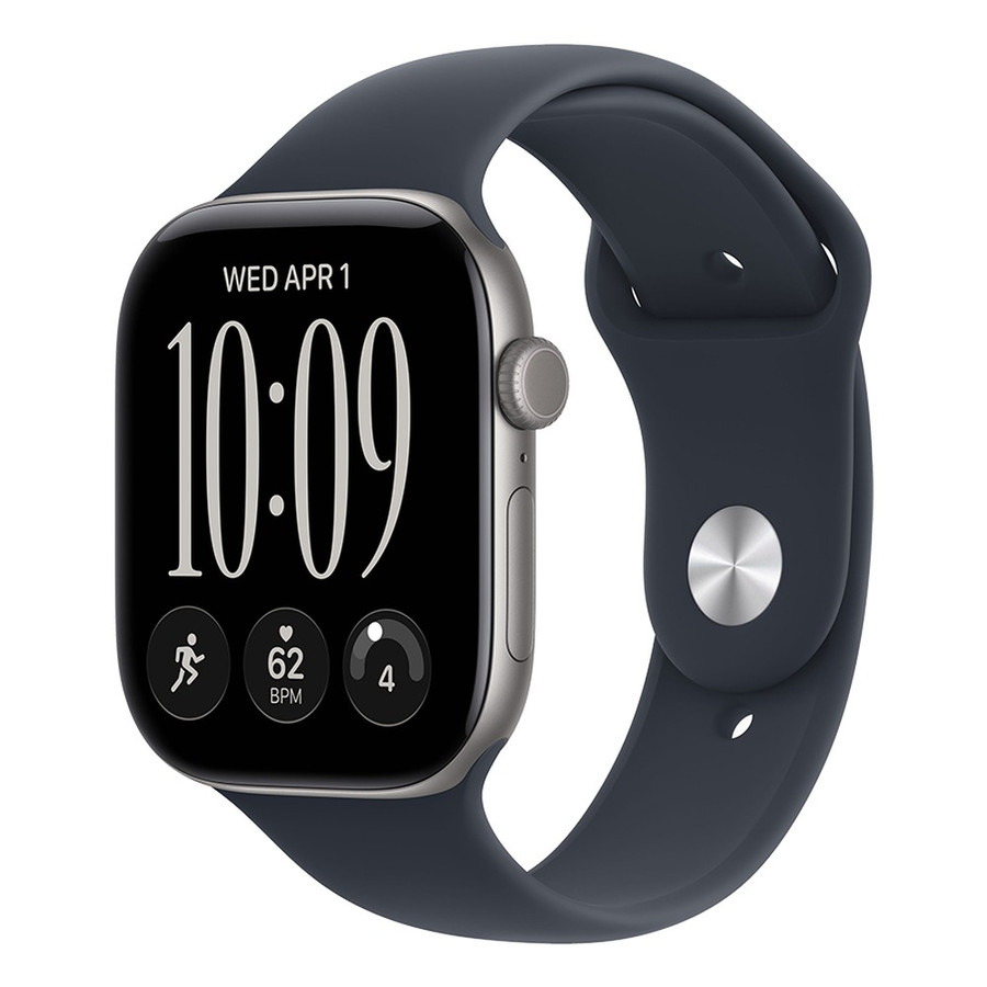 Apple Watch S12 GPS 46mm Space Grey Aluminium Case with Navy Blue Sport Band - S/M (Új)